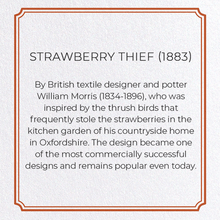 Charger l'image dans la galerie, STRAWBERRY THIEF (1883): Greeting Card The Book Nook
