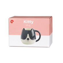 Cargar imagen en el visor de la galería, Kitty! Ceramic Black/White Mug The Book Nook