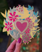 Load image into Gallery viewer, Floral Heart Greeting Card The Book Nook