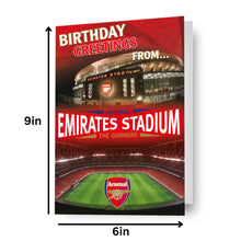 Cargar imagen en el visor de la galería, Arsenal FC Football Club Emirates Stadium Pop-up Birthday Card The Book Nook