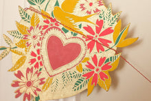 Load image into Gallery viewer, Hearts Sewn Garland The Book Nook