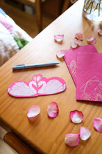 Load image into Gallery viewer, Kissing Swans Greeting Card The Book Nook