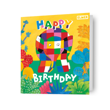 Cargar imagen en el visor de la galería, Elmer The Patchwork Elephant Happy Birthday Card