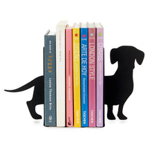 Charger l'image dans la galerie, Dachshund (Teckel) Black Metal Bookends The Book Nook