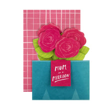 Load image into Gallery viewer, Recyclable Mother's Day Card for Mum - Pop-up Flowers Design The Book Nook