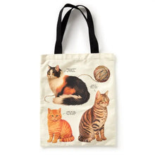 Cargar imagen en el visor de la galería, Moody Cats Canvas Tote by Galison The Book Nook