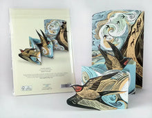 Load image into Gallery viewer, Cornish Swallows Concertina Card With Envelope The Book Nook