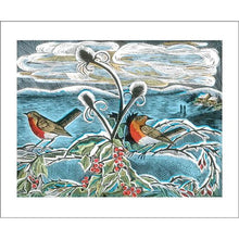 Cargar imagen en el visor de la galería, Robins & Holly by Angela Harding Greeting Card and Envelope
