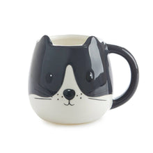 Cargar imagen en el visor de la galería, Kitty! Ceramic Black/White Mug The Book Nook