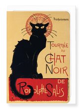 Cargar imagen en el visor de la galería, TOURNÉE DU CHAT NOIR (1896): Painting Greeting Card