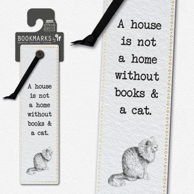 'Books & A Cat' Bookmark-5035393155063