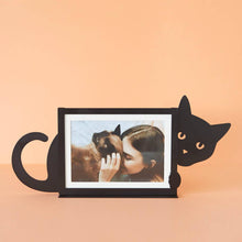 Load image into Gallery viewer, Hidden Cat Black Metal Photo  Frame
