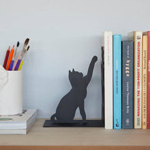Load image into Gallery viewer, Fishing Cat Black Metal Bookend
