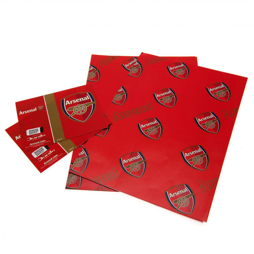 Arsenal FC Gift Wrap 2 Sheets plus Tags-0089923156032