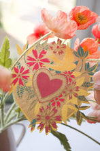 Load image into Gallery viewer, Floral Heart Greeting Card The Book Nook

