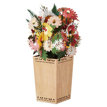 Load image into Gallery viewer, 3D Pop Up Flowers &amp; Vase Paper Wonder Greeting Card &amp; Envelope The Book Nook
