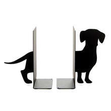 Load image into Gallery viewer, Dachshund (Teckel) Black Metal Bookends
