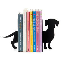 Load image into Gallery viewer, Dachshund (Teckel) Black Metal Bookends
