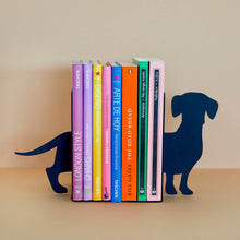 Load image into Gallery viewer, Dachshund (Teckel) Black Metal Bookends
