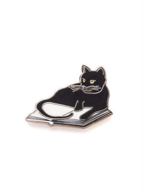 Bookstore Cat Enamel Pin Badge-9780593274040