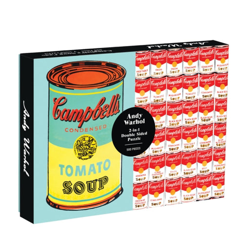 Andy Warhol Soup Can 2-sided 500 Piece Puzzle-9780735354241