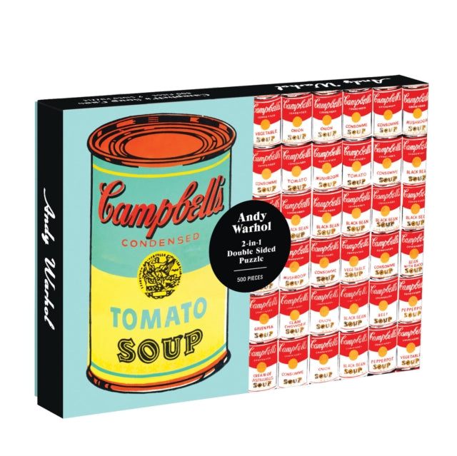 Andy Warhol Soup Can 2-sided 500 Piece Puzzle-9780735354241
