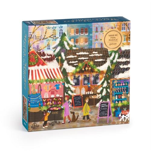 Joy Laforme Merry Market 1000 Piece Foil Puzzle in a Square Box-9780735383128
