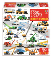 Usborne Book and Jigsaw Diggers and Cranes-9781803704821