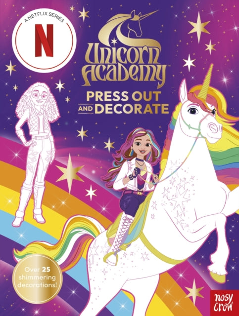 Unicorn Academy: Press Out and Decorate : with over 25 sparkling pieces-9781805135920