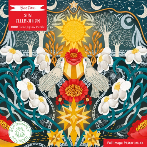 Adult Sustainable Jigsaw Puzzle Nina Pace: Sun Celebration : 1000-pieces. Ethical, Sustainable, Earth-friendly-9781835626153
