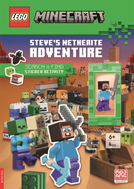LEGO® Minecraft®: Steve's Netherite Adventure Search & Find Sticker Activity (with Steve minifigure and sword)-9781837250769