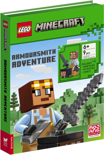 LEGO? Minecraft?: Armoursmith Adventure Activity Book (with Armoursmith minifigure and accessories)-9781837250776