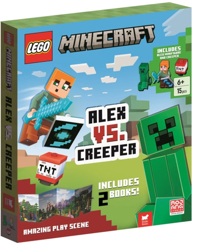 LEGO® Minecraft®: Alex vs. Creeper (with Alex minifigure, Creeper minibuild, LEGO pieces, 2 books and fold-out play scene)-9781837250943