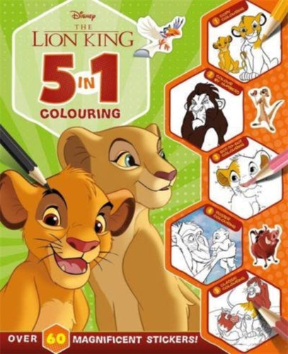 Disney The Lion King: 5 in 1 Colouring-9781837950089