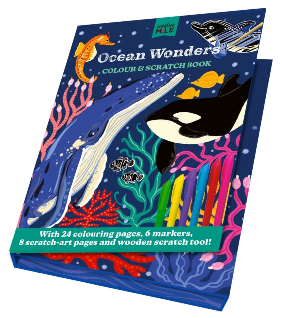 Ocean Wonders Colour and Scratch Book-9781923286658