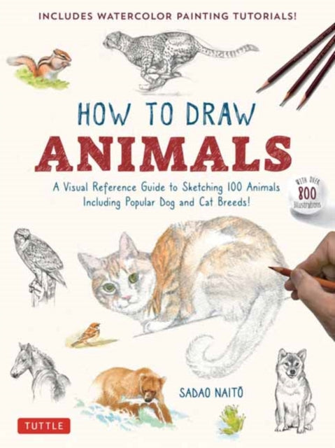 How to Draw Animals : A Visual Reference Guide to Sketching 100 Animals Including Popular Dog and Cat Breeds! (With over 800 illustrations)-9784805317358