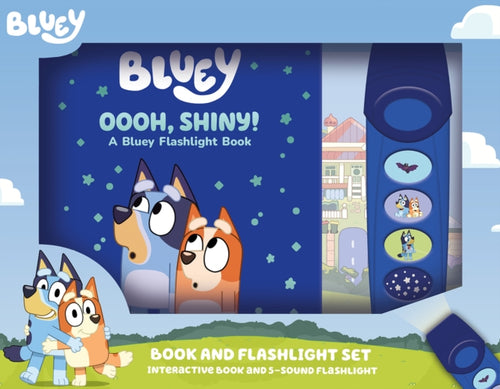 Bluey: Oooh, Shiny! Book and 5-Sound Flashlight Set-9798384600121