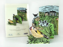 Cargar imagen en el visor de la galería, Garden Birds by Angela Harding Concertina Greeting Card &amp; Envelope
