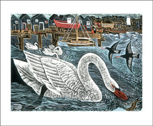 Cargar imagen en el visor de la galería, Southwold Swan by Angela Harding Blank Card With Envelope
