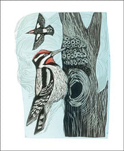 Cargar imagen en el visor de la galería, Lesser Spotted Woodpecker by Angela Harding Blank Card With Envelope
