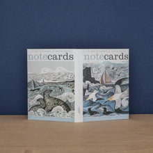 Load image into Gallery viewer, Gannets at Rathlin Island and Seal Song by Angela Harding 10 Notecards with Envelopes
