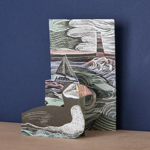 Load image into Gallery viewer, Puffins At Coquet Island by Angela Harding Blank Concertina Greeting Card and Envelope
