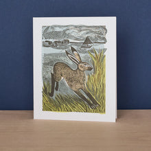Load image into Gallery viewer, Young Hare Blank Greeting Card &amp; Envelope by Angela Harding

