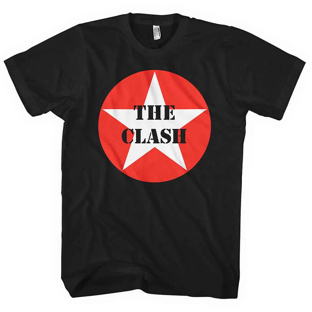 The Clash Unisex Licensed T-Shirt  Star Badge (Black) (X-Large)