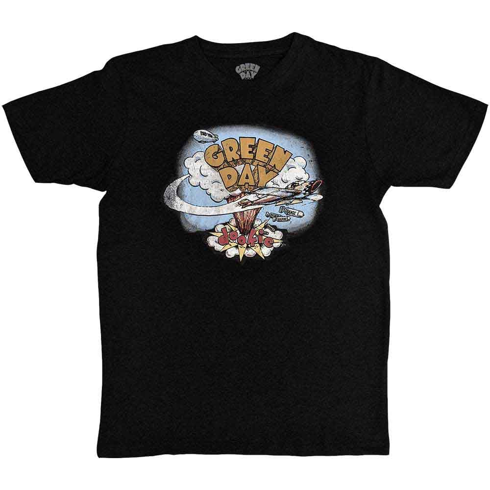 Green Day Unisex Licensed T-Shirt  Dookie Vintage (Black) (Large)