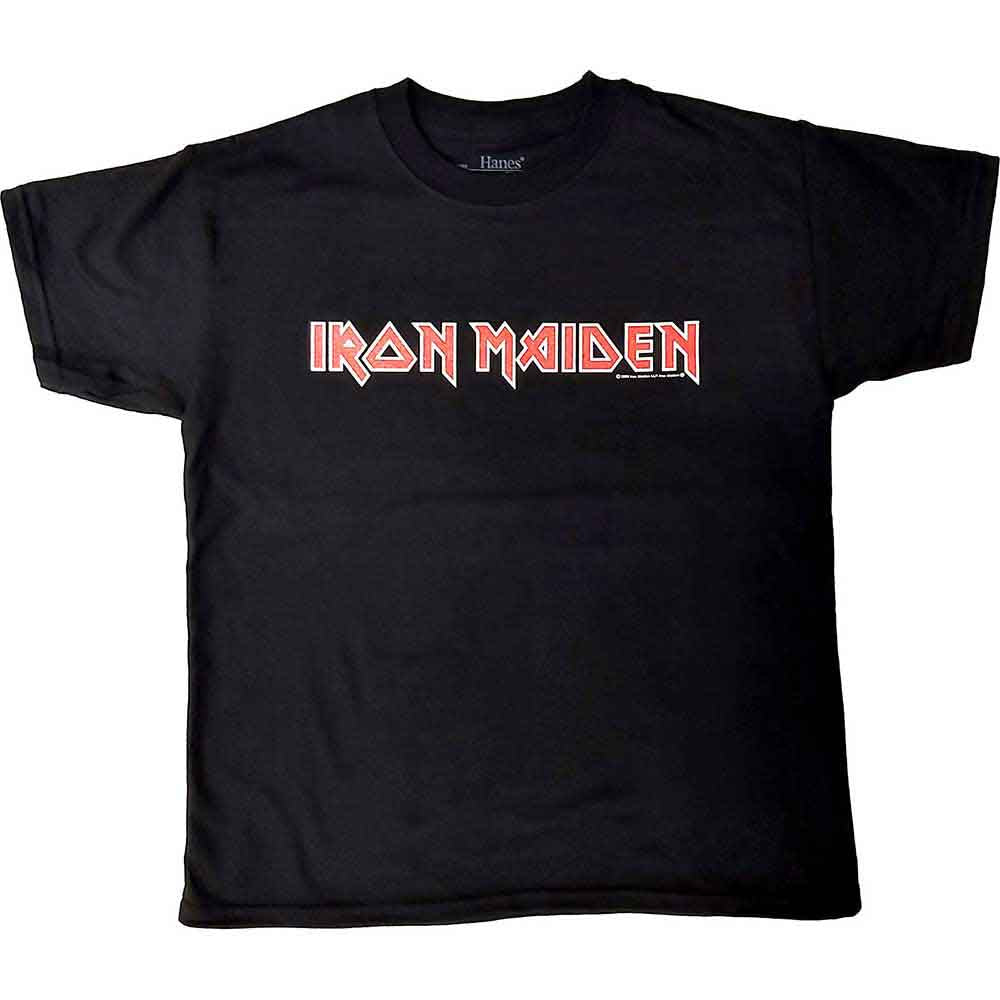Iron Maiden Kids Licensed T-Shirt Logo (Black) (7-8 Years)