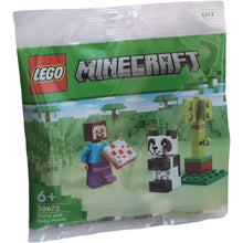 Cargar imagen en el visor de la galería, LEGO Minecraft 30672 Steve and Baby Panda Polybag
