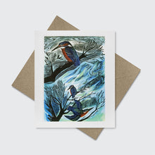 Charger l&#39;image dans la galerie, Suffolk Kingfishers by Angela Harding Blank Card With Envelope

