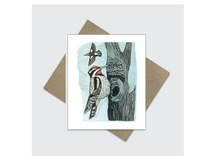 Cargar imagen en el visor de la galería, Lesser Spotted Woodpecker by Angela Harding Blank Card With Envelope

