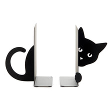 Load image into Gallery viewer, Hidden Cat Black Metal Bookends

